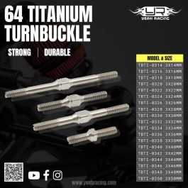 Yeah Racing 64 TiTanium Turnbuckle for RC Cars